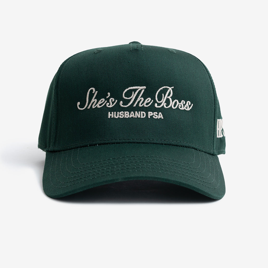 She\'s The Boss Hat (Green/Beige) – Husband PSA