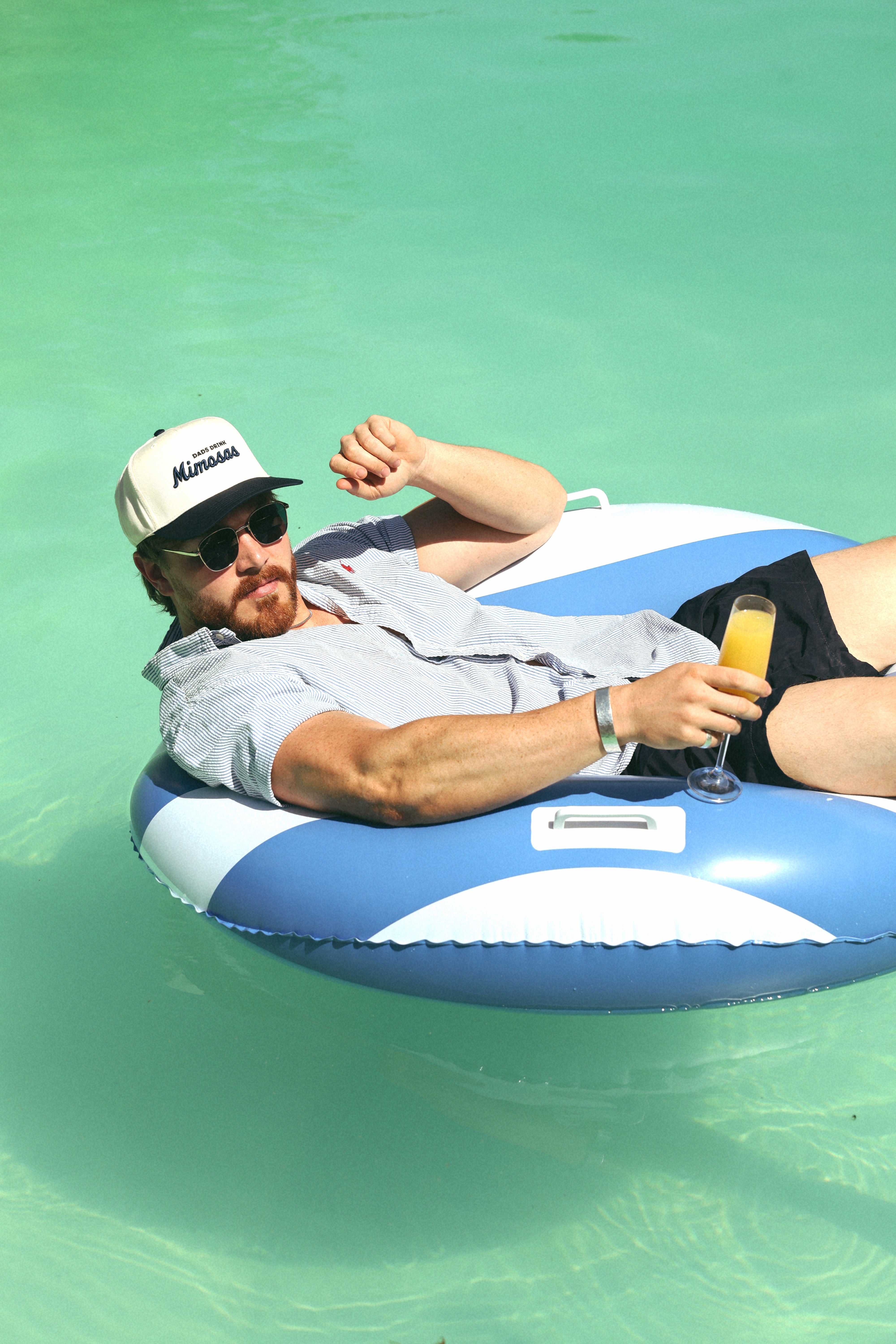 Dads Drink Mimosas (Natural/Navy)