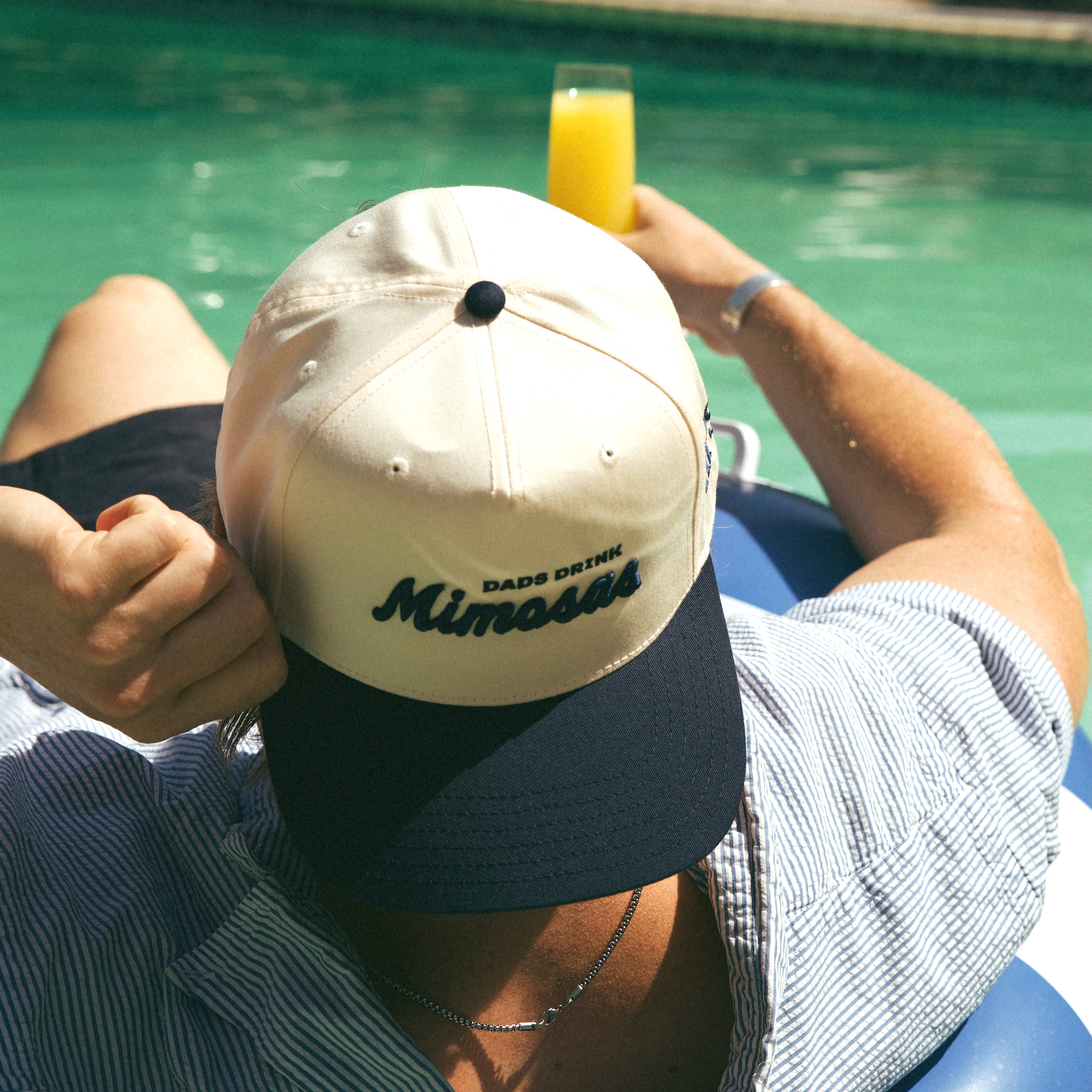 Dads Drink Mimosas (Natural/Navy)