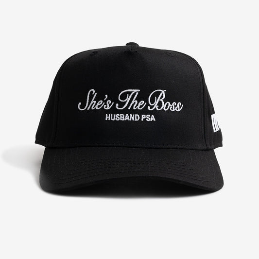 She's The Boss Hat (Black/White)