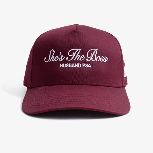 She's The Boss Hat (Maroon)